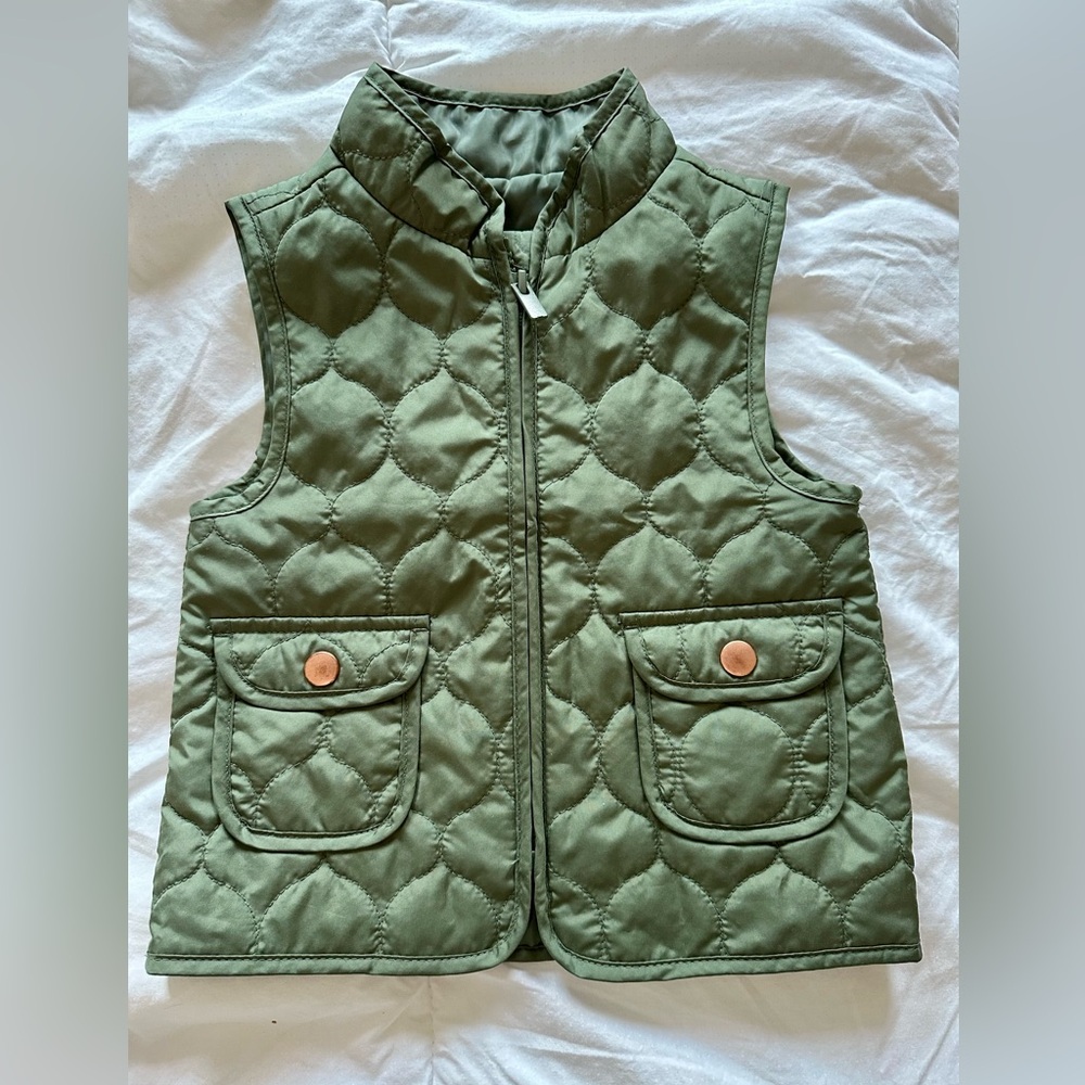 Old Navy Kids Olive Quilted Vest
